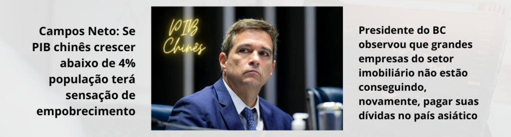 Campos Neto: Se PIB chinês crescer abaixo de 4% população terá sensação de empobrecimento