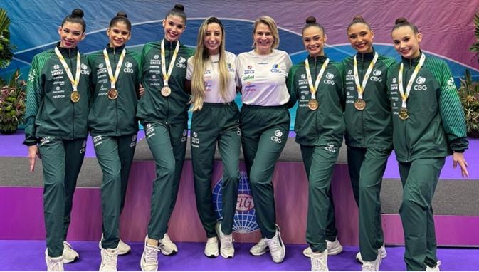 Seleção de ginástica é ouro na prova das 5 fitas na etapa de Portimão