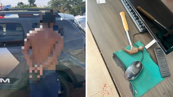 GO: Menino de 12 anos é agredido pelo padrasto com martelada ao tentar defender a mãe