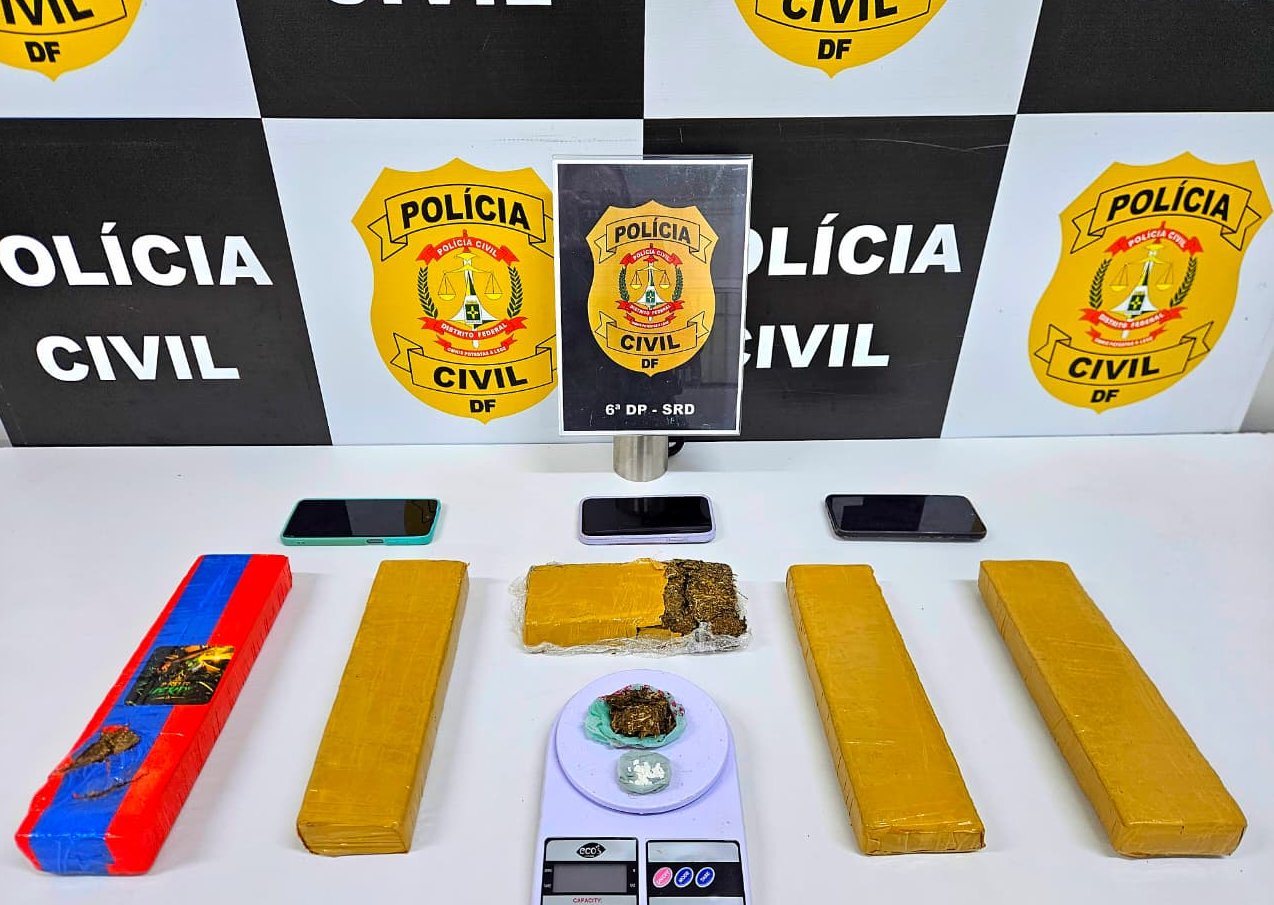 Operação contra o tráfico prende trio e apreende adolescente no DF