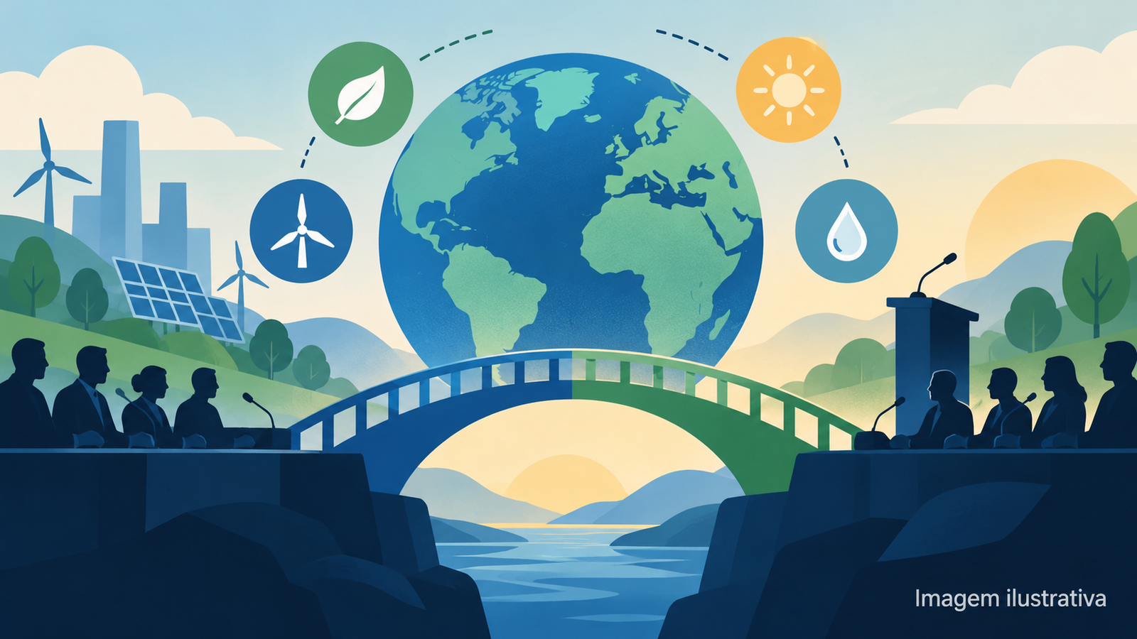 Imagem ilustrativa sobre confiança e ação climática internacional antes da COP31